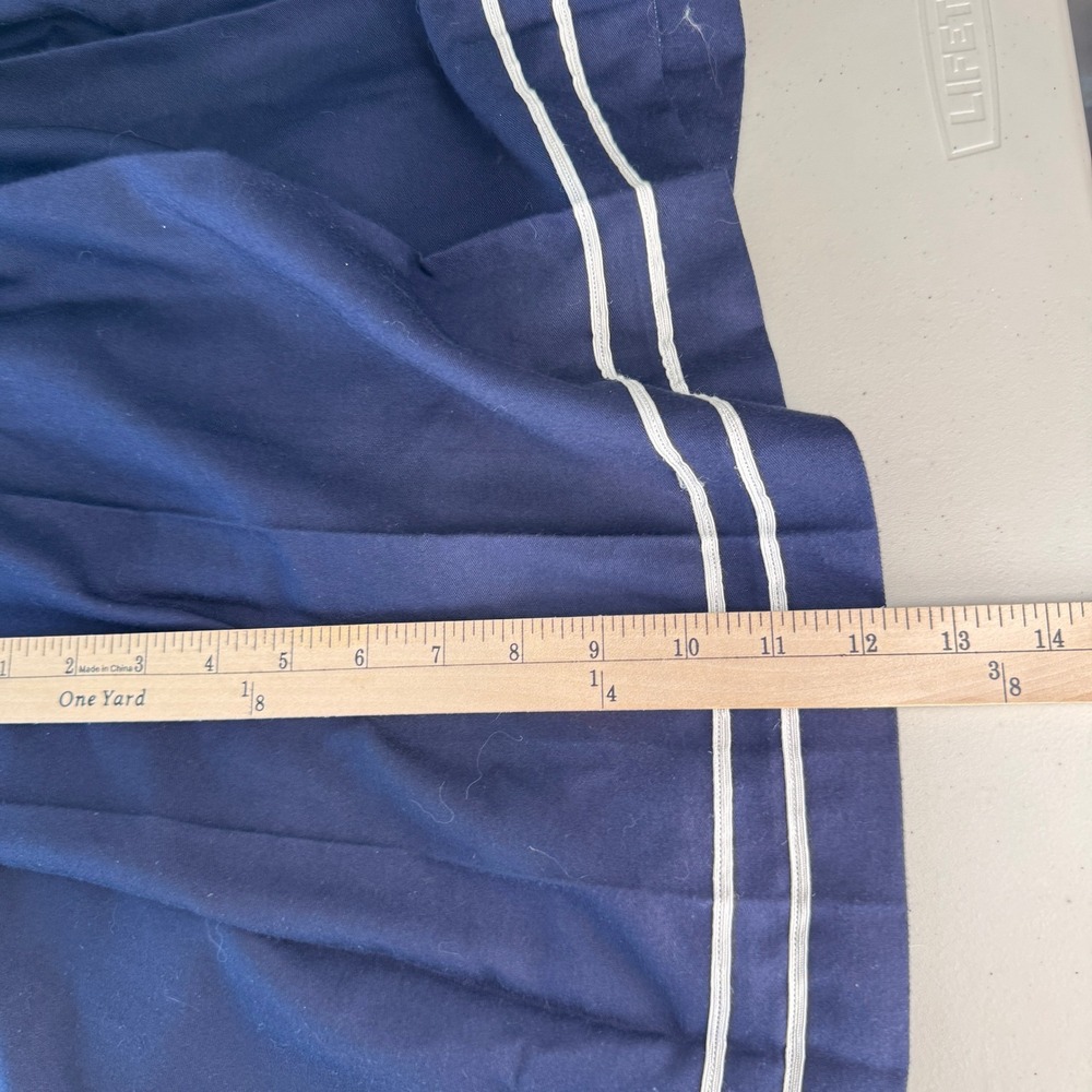 Vintage Handmade Navy Sailor Dress S Nautical Pleated Midi Gold Buttons Preppy - Picture 12 of 13
